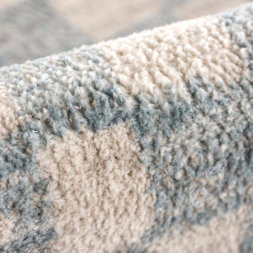 Benjy Cream & Light Blue Checkered Area Rug – Boutique Rugs