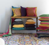 Cade Mustard Square Throw Pillow