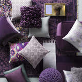 Glandore Mauve Damask Throw Pillow - Clearance