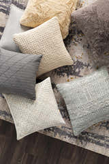 Shreveport Gray Faux Fur Accent Pillow - Clearance