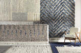 Saundersfoot Area Rugs: Hand-knotted wool rugs in charcoal, gray, and beige with bohemian, farmhouse, and Scandinavian designs. Styleshot