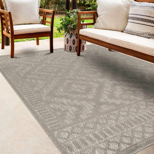 Feya Gray Outdoor Rug - Clearance