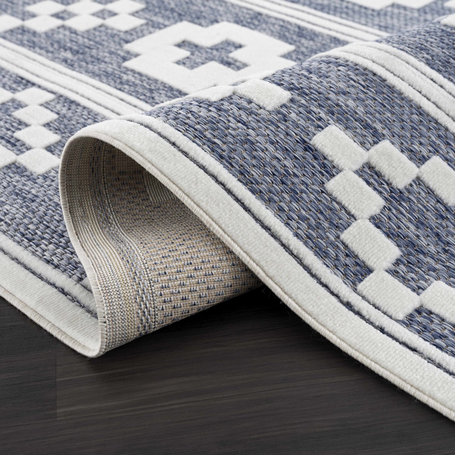 Hiro Blue Outdoor Rug - Clearance