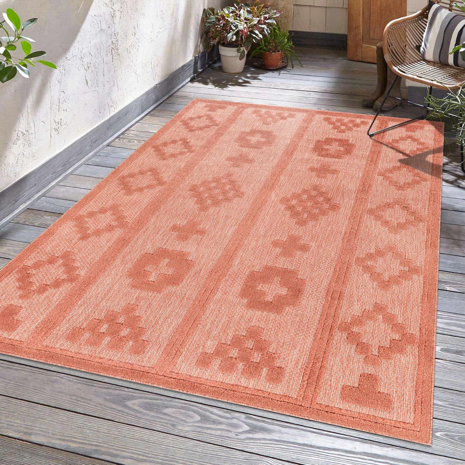 Hiro Orange Outdoor Rug - Clearance