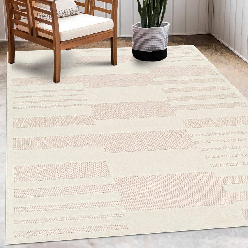 Nita Cream Outdoor Rug - Clearance
