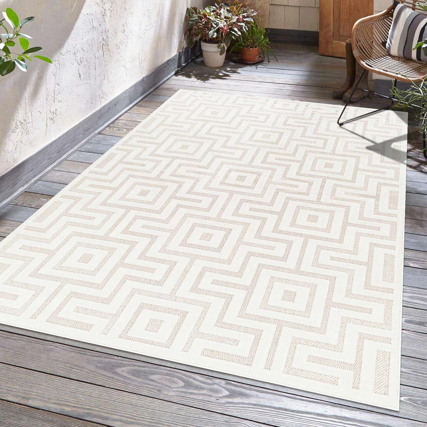 Zevi Cream Outdoor Rug - Clearance