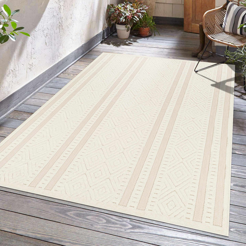 Enan Cream Outdoor Rug - Clearance