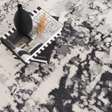 Junko Gray & Blue Marble Area Rug - Clearance