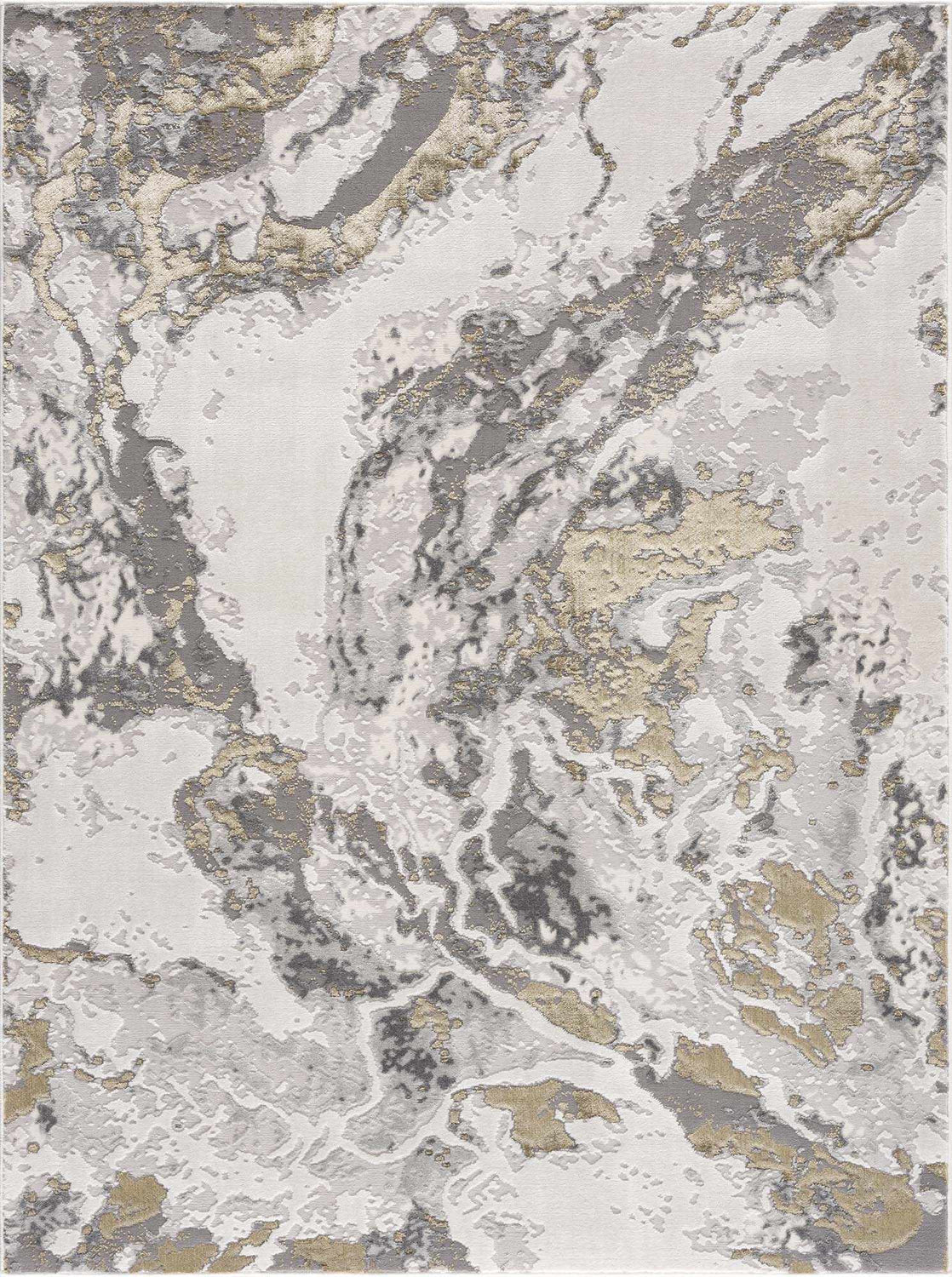 Kaleo Gray & Green Marble Area Rug - Clearance