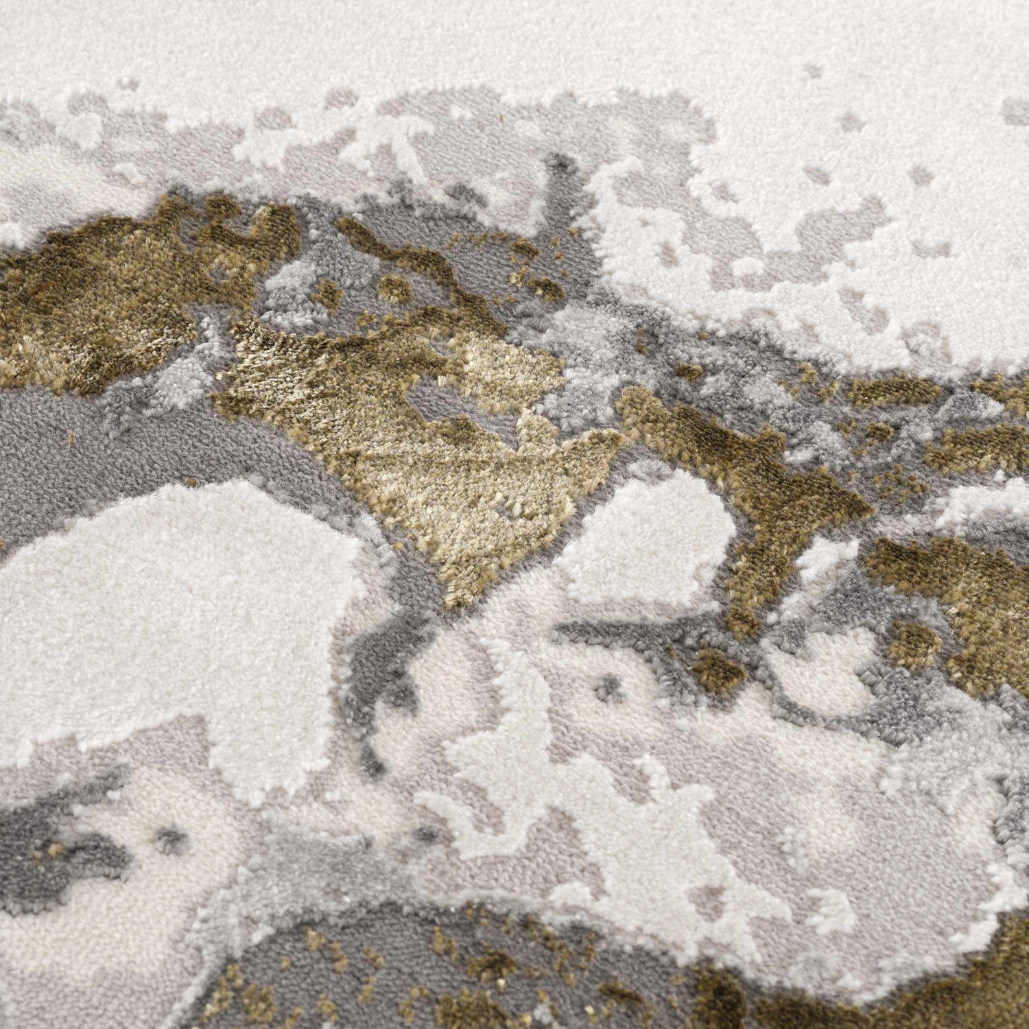 Kaleo Gray & Green Marble Area Rug - Clearance