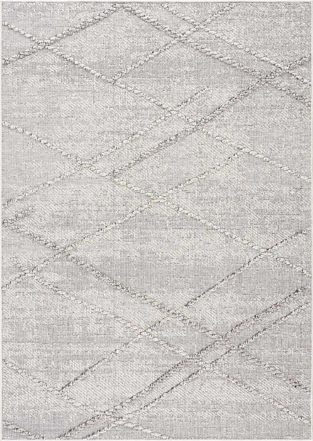 Baqer Bone & Taupe Textured Performance Rug - Clearance