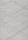 Close-up of the Baqer Taupe & Gray Textured Performance Rug, featuring a subtle geometric pattern and soft, neutral colors. Design-Rectangle-46
