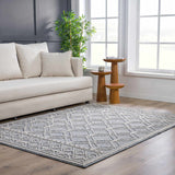 Diah Gray Blue & Bone Area Rug - Clearance