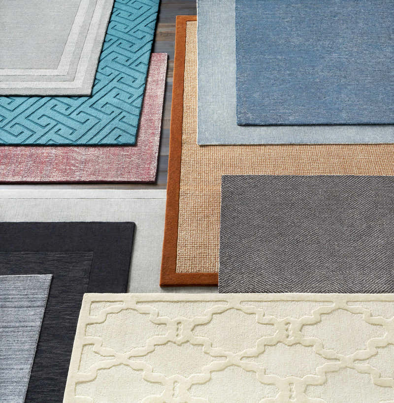 Bordered Solid Black Charcoal Wool Rug – Boutique Rugs