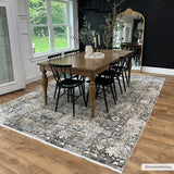 Stambaugh Luxury Fringed Faux Silk Rug