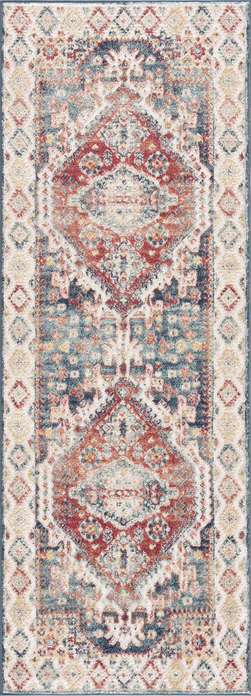 Brend Rust Medallion Area Rug - Clearance