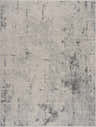 Close-up of the Tigrima Ivory 2319 area rug. Features a contemporary gray and ivory abstract design. Machine woven texture. Design-Rectangle
