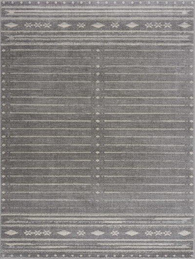 Aztec Pinstripe Gray Rug TGS-2324 - Limited Edition