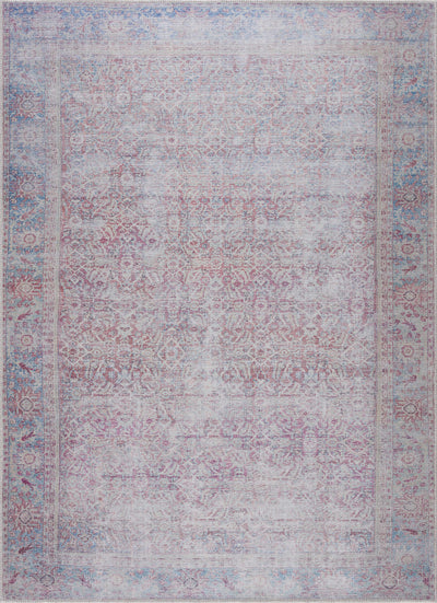 Roseblush Faded Red Washable Carpet - Clearance