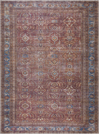 Rust Baki Traditional Persian Washable Rug - Limited Edition