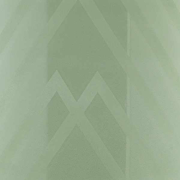 Flynn Green Chevron Glass Decorative Accent - Clearance