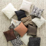 Colman Dark Brown Square Throw Pillow