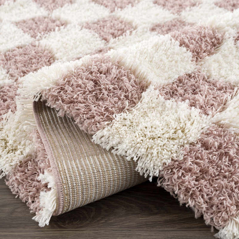 Atira Pink Checkered Shag Rug – Boutique Rugs