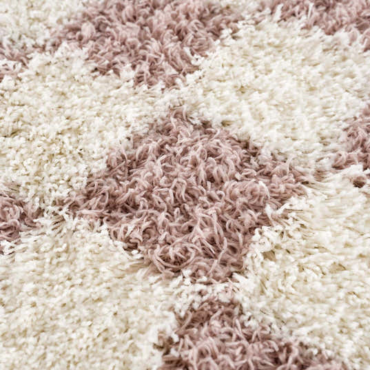 Atira Pink Checkered Shag Rug – Boutique Rugs