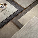 Overhead shot of Caramoran Premium Rugs in beige, cream, gray, and tan with contemporary, farmhouse, and transitional styles. Styleshot