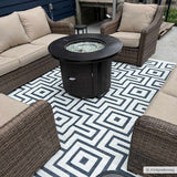 Zevi Blue Outdoor Rug - Clearance