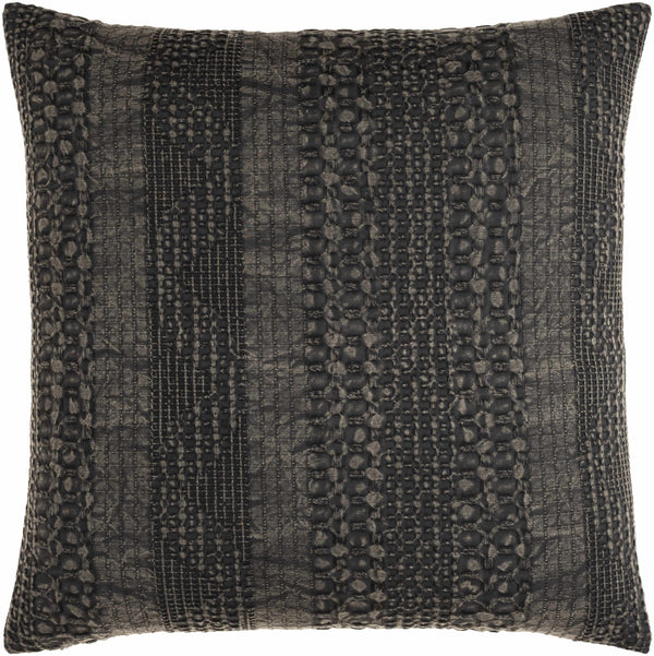 Abha Charcoal Square Throw Pillow