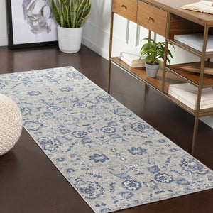 Adairsville Blue Floral Area Carpet - Clearance