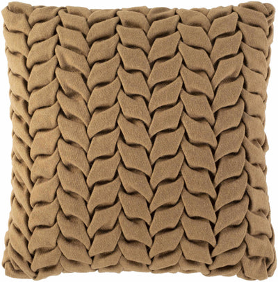 Adstock Brown Square Throw Pillow