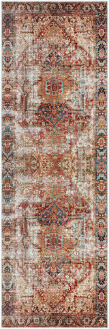 Adtugan Vintage Flat Pile Washable Rug