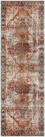 Adtugan Vintage Flat Pile Washable Rug