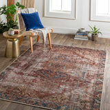 Adtugan Vintage Flat Pile Washable Rug