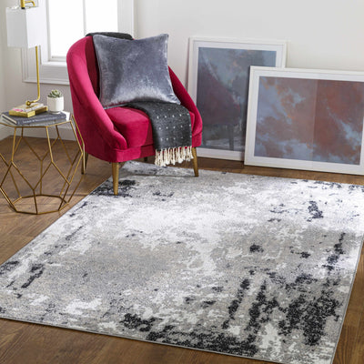 Downsville Abstract Gray/Black Rug