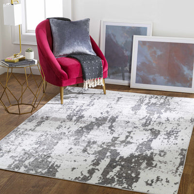 Telfer Gray&White Abstract Rug - Clearance