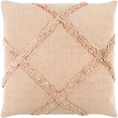 Afon Dusty Coral Square Throw Pillow - Clearance