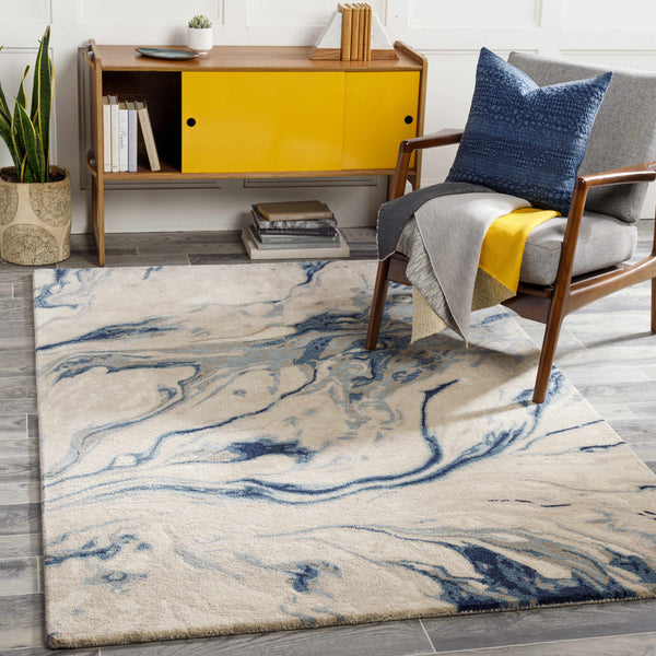 Agguga Blue Marble Rug