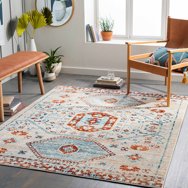 Tullow Cream & Rust Area Rug - Clearance