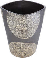 Hearst Terracotta Geometric Black Planter - Clearance