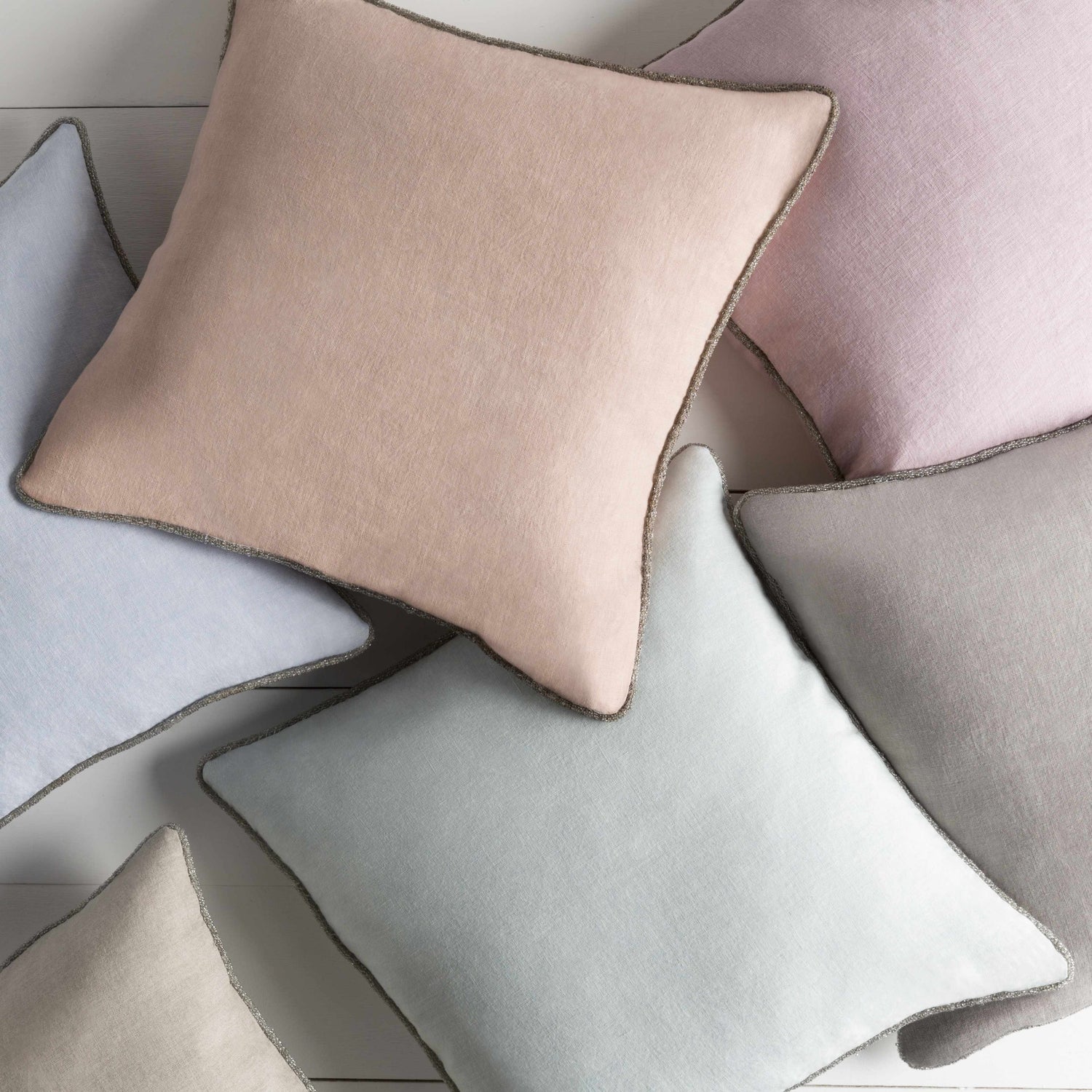 Kingskerswell Soft Mauve Solid Throw Pillow - Clearance