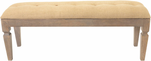 Tigum Brown Faux Leather Bench