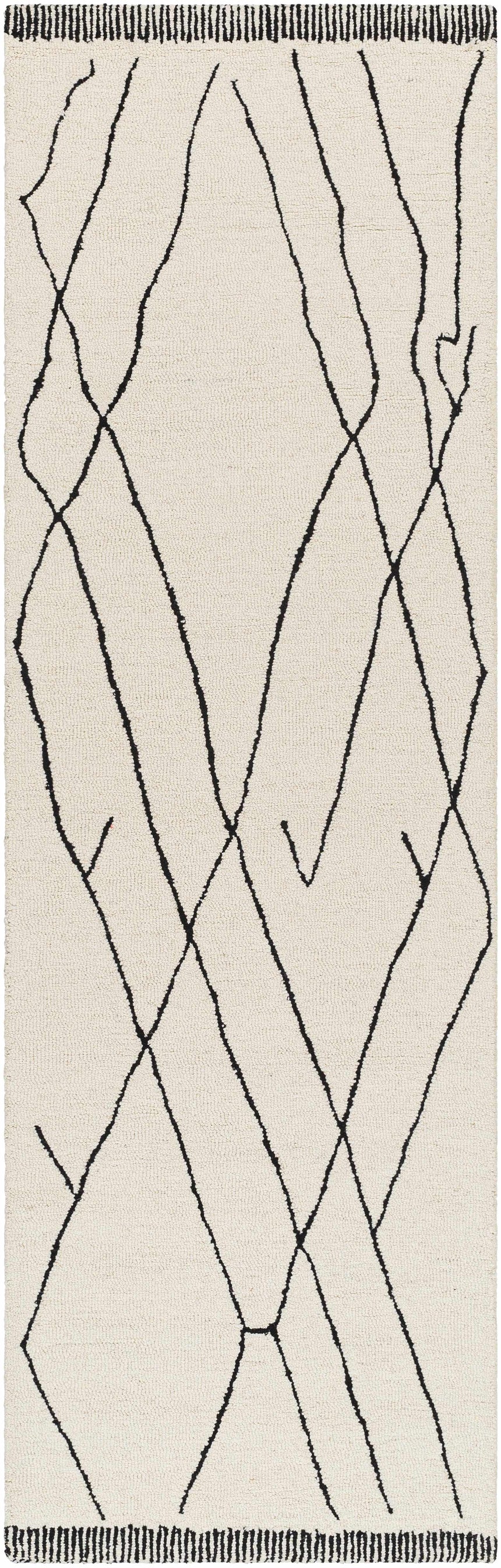 Alaca Arsenal Cream Hand Tufted Wool Area Rug