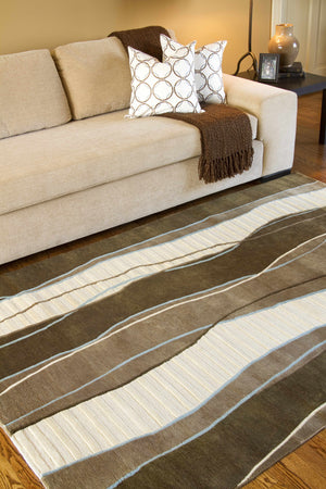 Alanreed Brown Premium Wool Area Rug - Clearance