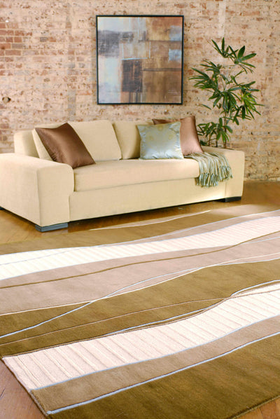 Alanreed Brown Premium Wool Area Rug - Clearance