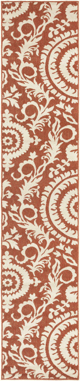 Alburnett Burnt Orange Floral Rug - Clearance