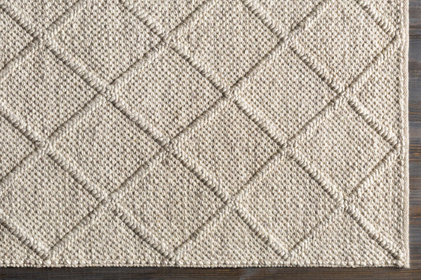 Syosset Beige Trellis Wool&Viscose Area Rug