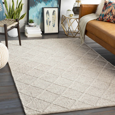 Syosset Beige Trellis Wool&Viscose Area Rug